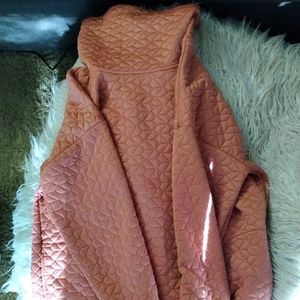 RBX Blush Pink Quilted Mock Neck Pullover Sweater